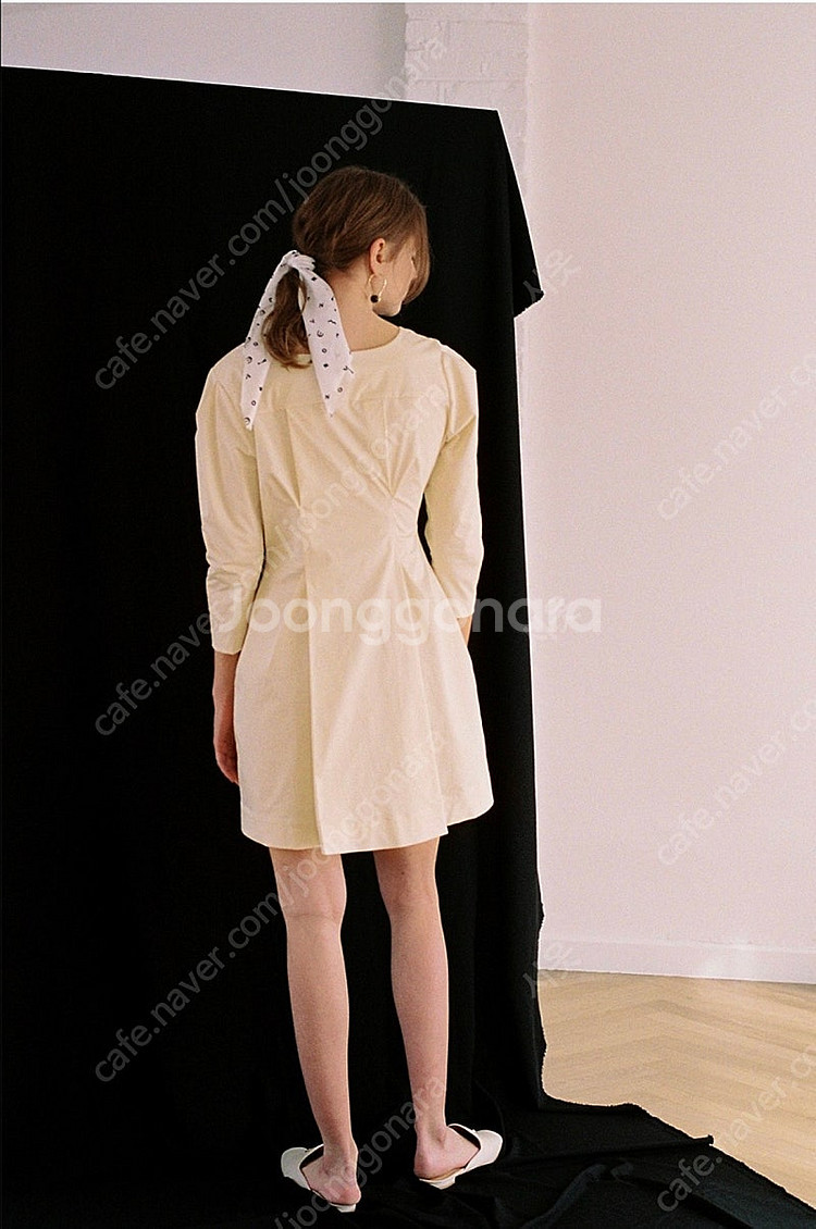 노미나떼 버터크림색 원피스--1