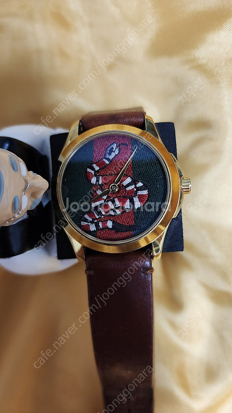구찌GUCCI YA1264012 스네이크 골드38mm ...--0