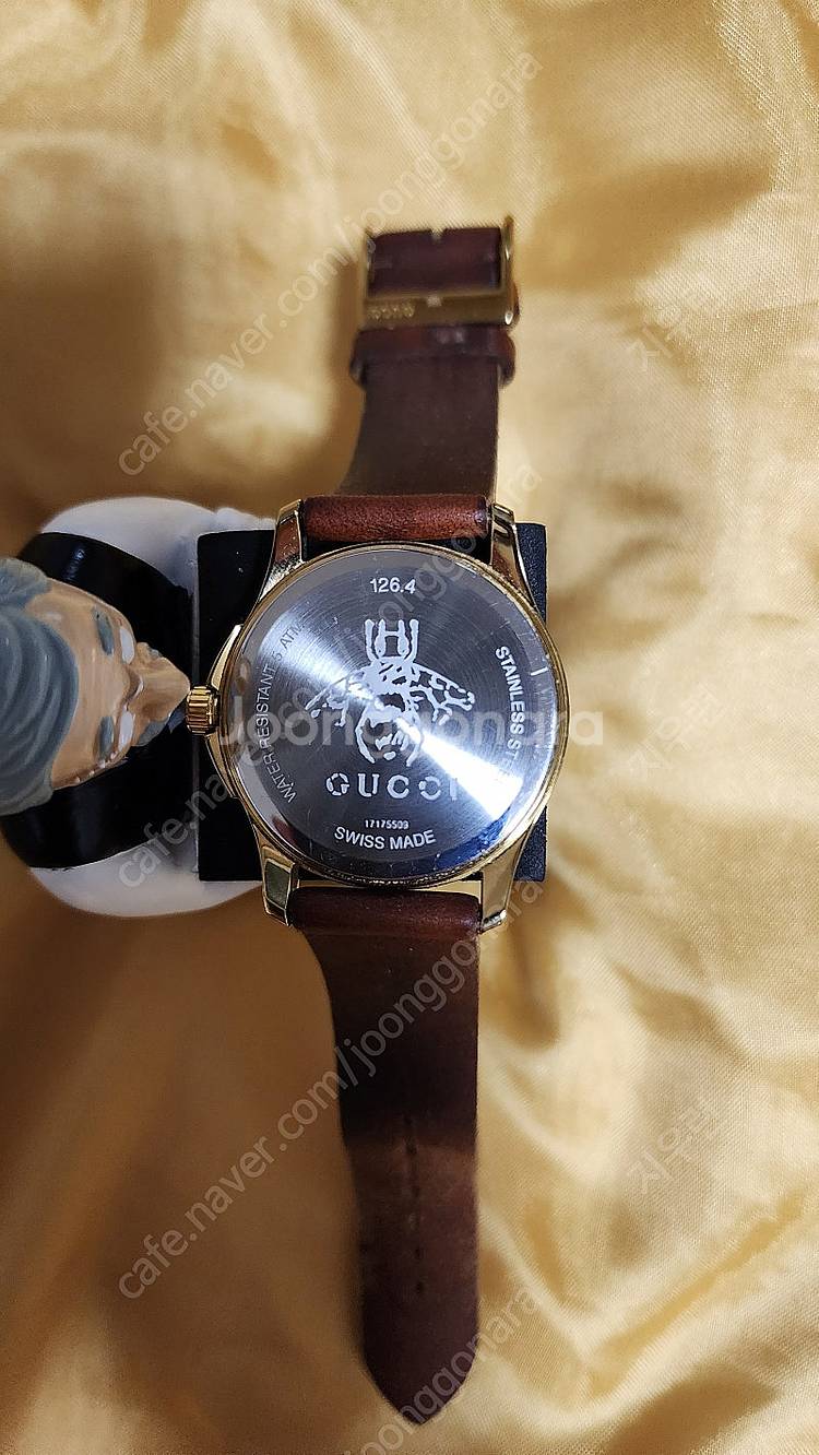 구찌GUCCI YA1264012 스네이크 골드38mm ...--1