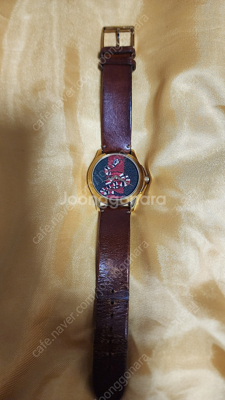 구찌GUCCI YA1264012 스네이크 골드38mm ...--5