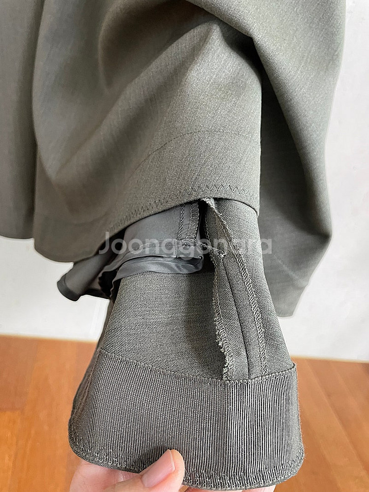 [가격내림] 한섬 타임 울 백 밴딩 언밸런스 헴 스커트...--9