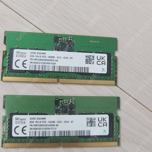 SK하이닉스 노트북용 메모리 램 DDR5 5600MHz 8GB 2개팝니다