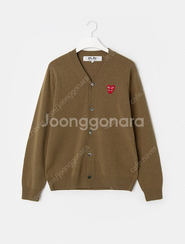 꼼데가르송 더블와펜 가디건(국내정품) 브라운 M 새상품...--1