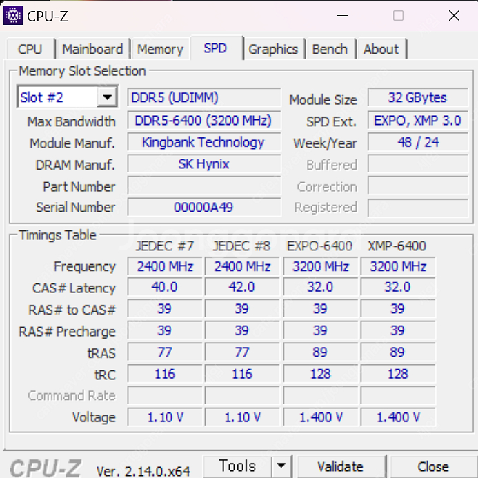 킹뱅크 DDR5 64GB(32*2개) 고수율 튜닝램 저렴하게 판매. 6400MHz 30CL 안정화.램 메모리 하이닉...--1