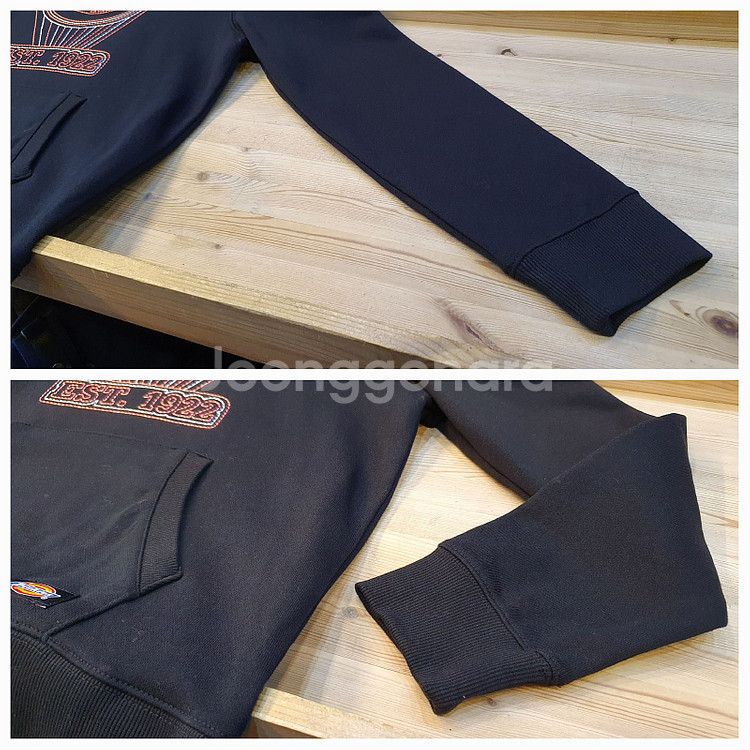 (새상품)66.디키즈 블랙 후드티--4