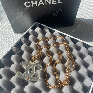 가격안하 정품 샤넬 빅로고 빈티지 롱 목걸이