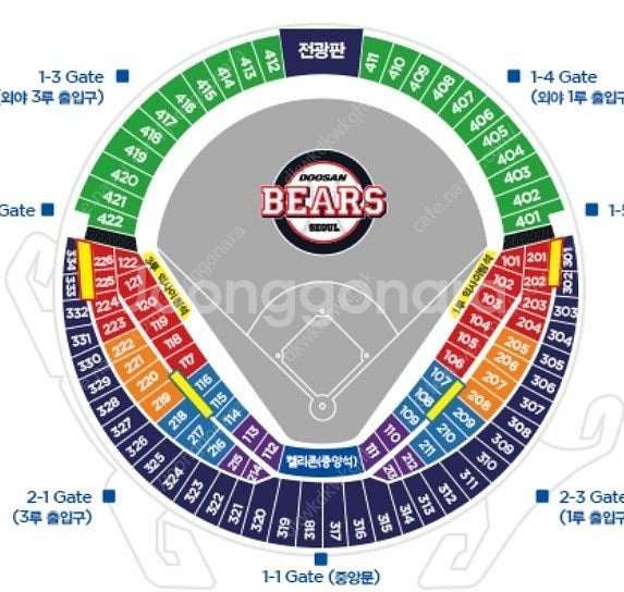 4/11 두산 엘지 3루 네이비 328구역 2연석 양도...--0