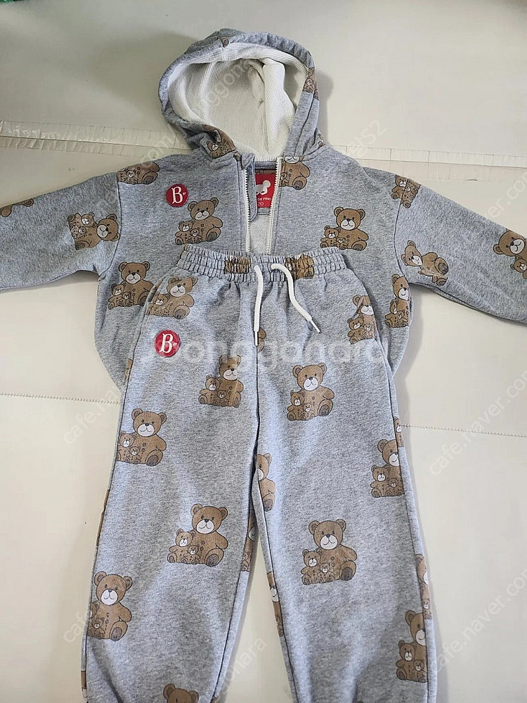 베베드피노 후드집업셋트 2벌(블루/그레이) 120사이즈--2