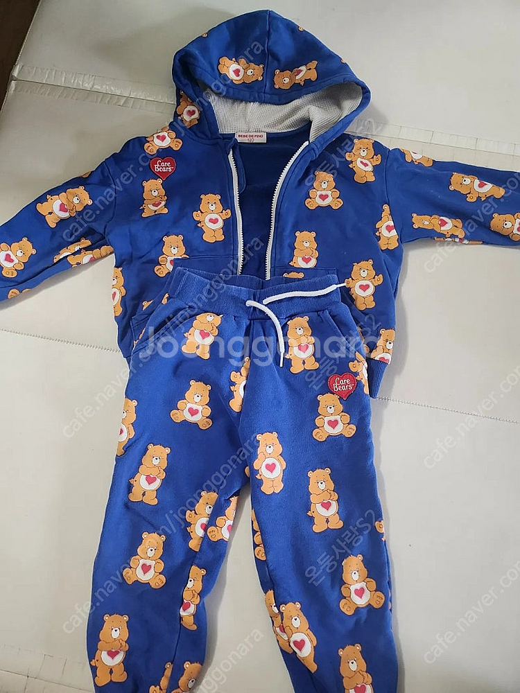 베베드피노 후드집업셋트 2벌(블루/그레이) 120사이즈--3