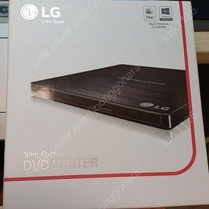 LG 슬림 포터블 DVD 레코더 미개봉 새제품 택포(GP62NB60)
