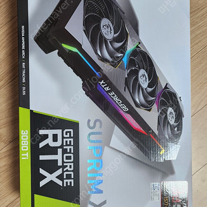 MSI 3080ti 슈프림x 팝니다.