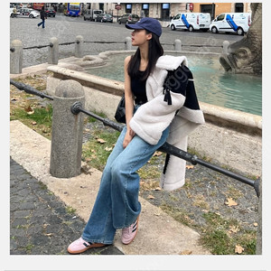 츄니토리 와이드 부츠컷데님