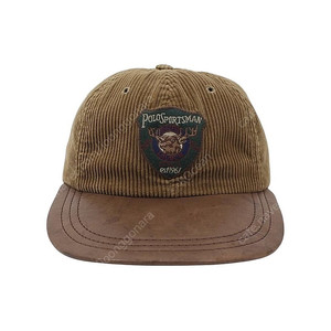 [M] 1990s USA Polo Ralph Lauren 'Polo Sportsman' Corduroy Leather Cap 폴로랄프로렌 폴로스포츠맨 코듀로이 레더 캡 모자