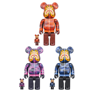 베어브릭 <베이프 타이거 카모 BAPE Tiger camo> 400% 100% 3종 세트