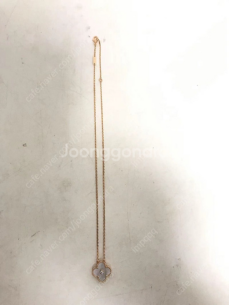 반클리프앤 아펠 1포인트 다이아 알함브라 목걸이--0