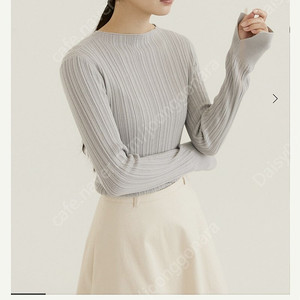 시에 오브 슬릿 모크넥 니트 포그 블루 S 새상품