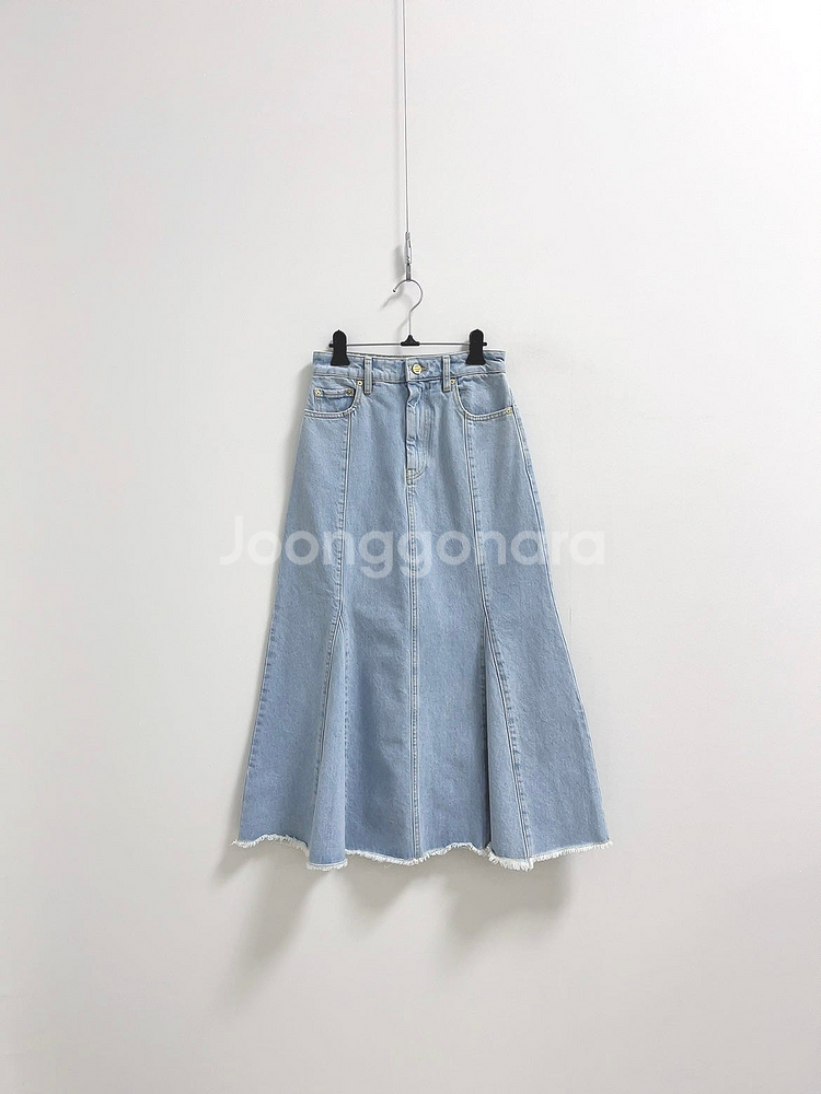 Ganni 가니 데님 스커트/ 립 카라 니트/ 폴로 랄...--3