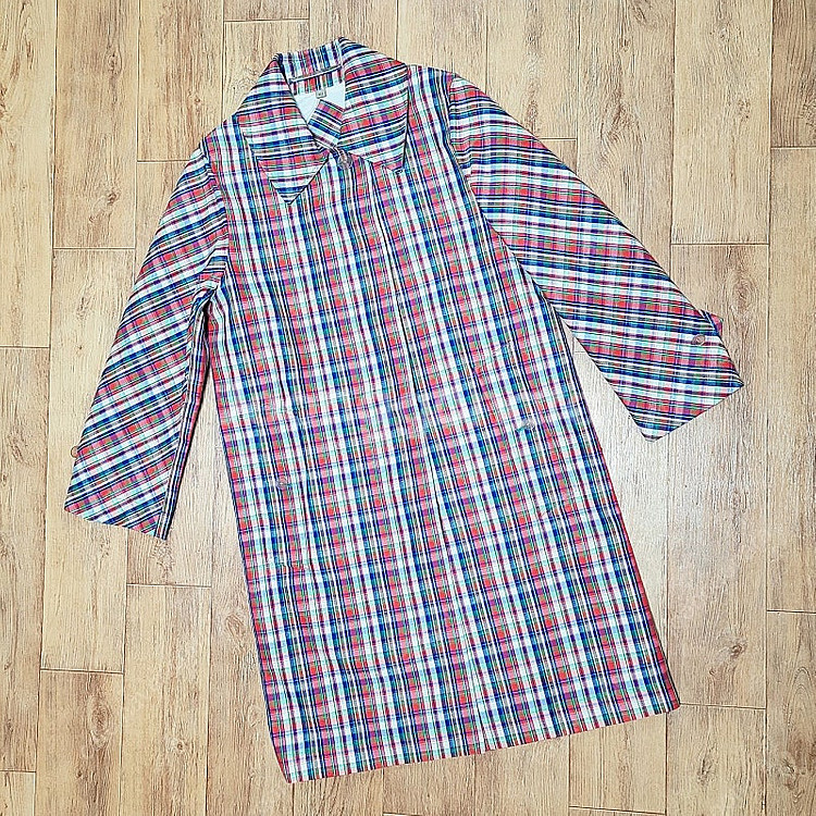 버버리(Burberry) 마이크로체크 실크 블렌드 카코...--4