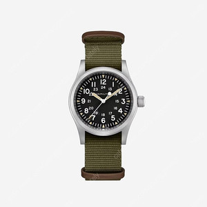 [새상품] 해밀턴 카키필드 메카니컬 38mm 그린 블랙