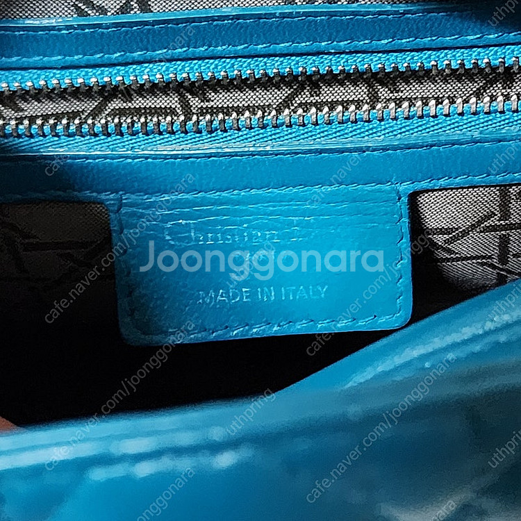 디올 레이디백 유색 블루 미디움 새상품급--2