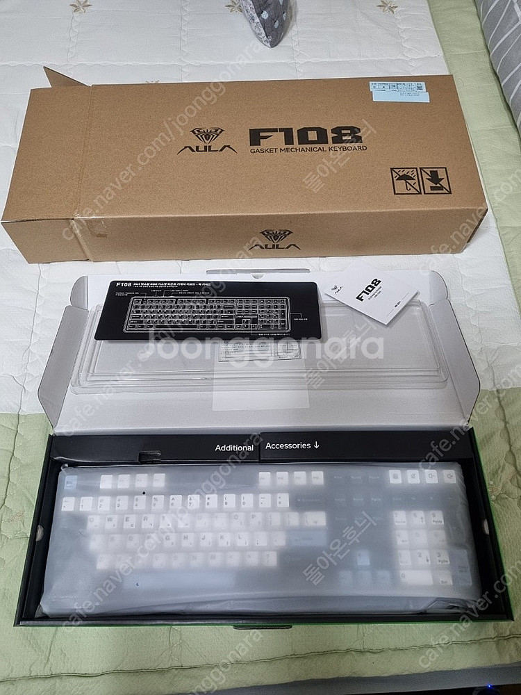 청주 독거미 AULA F108 저소음솜사탕축 블랙 팝니...--1