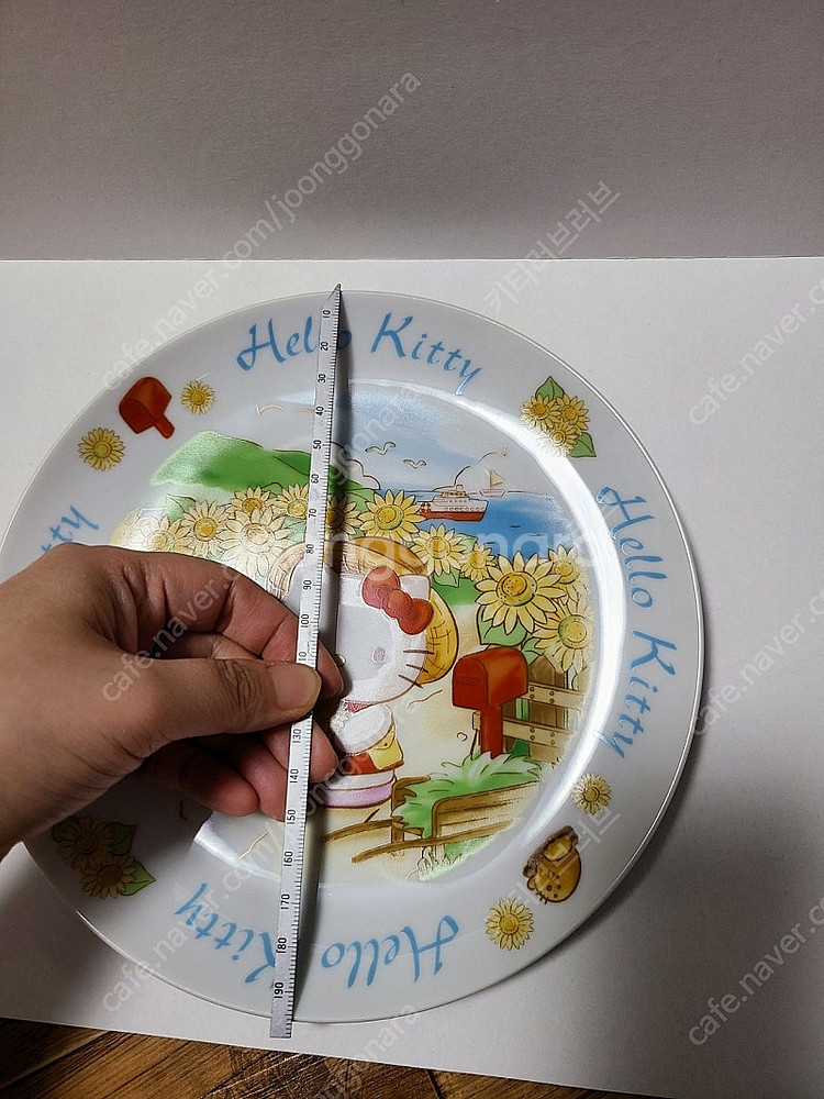 헬로키티 고전 접시 장식품(여름 해바라기 키티) 빈티지...--4