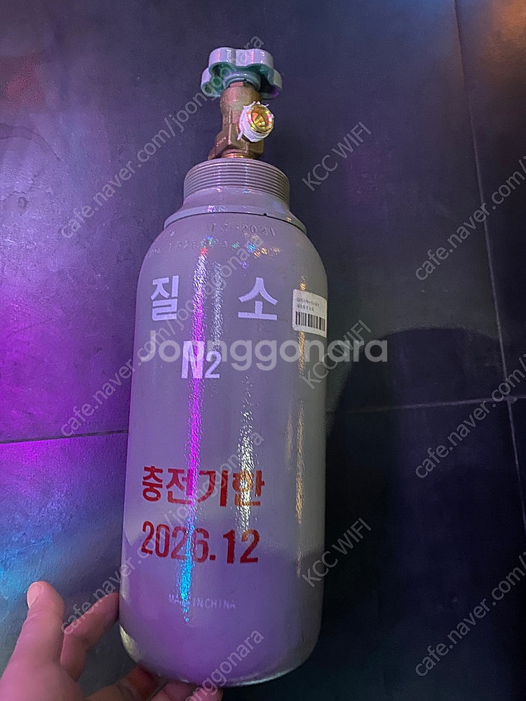 GB 가스텍 3.4L 질소용기, 가스통, 레귤레이터--0