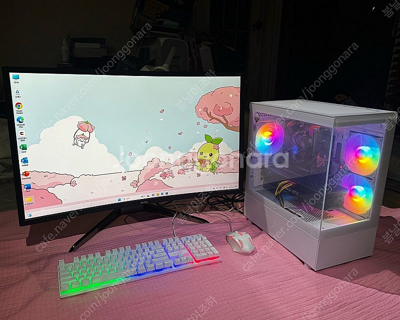 게이밍 컴퓨터 3060Ti 본체, BenQ 모니터--1