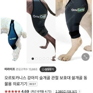 오스카니스 강아지 슬개골 탈구 보호대 강아지 관절 보호대