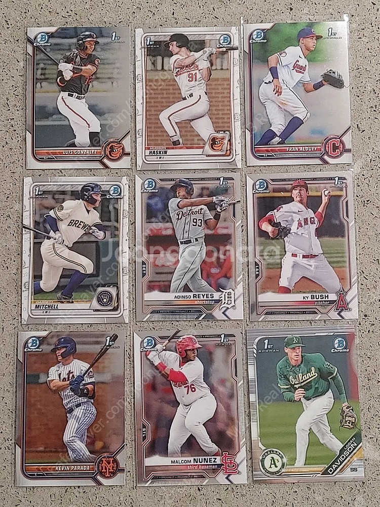 MLB 야구 루키 카드 장당 500원--0