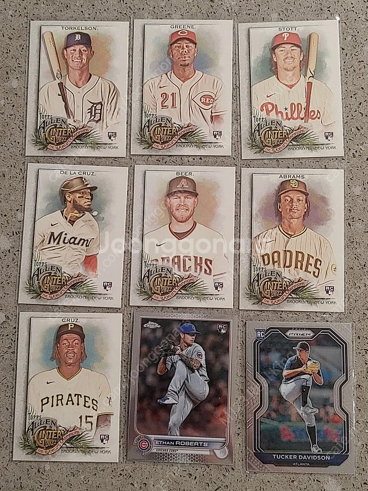 MLB 야구 루키 카드 장당 500원--2