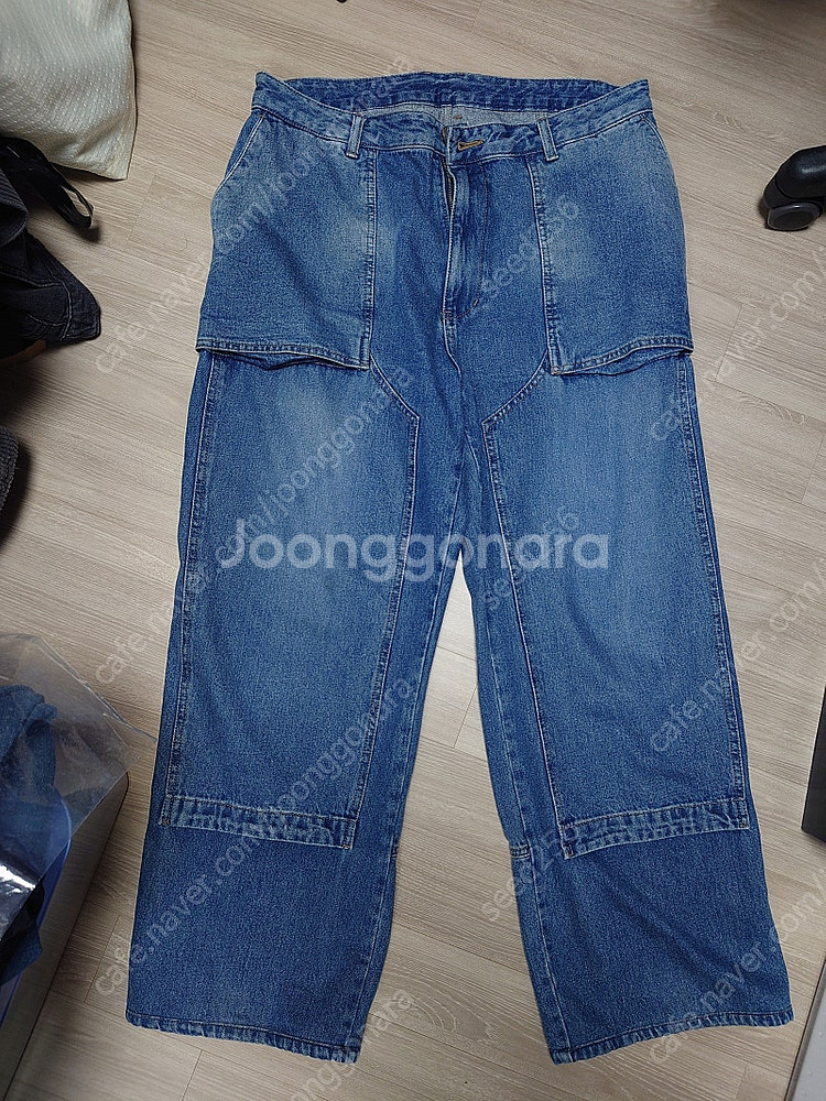 [50] 준지 더블니 카펜터 데님 팬츠 블루--0