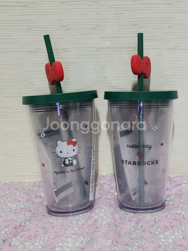 스타벅스 c)SS 헬로 키티 엘마 텀블러와 콜드컵 미사...--1