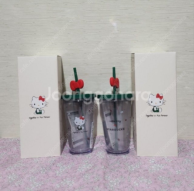 스타벅스 c)SS 헬로 키티 엘마 텀블러와 콜드컵 미사...--4