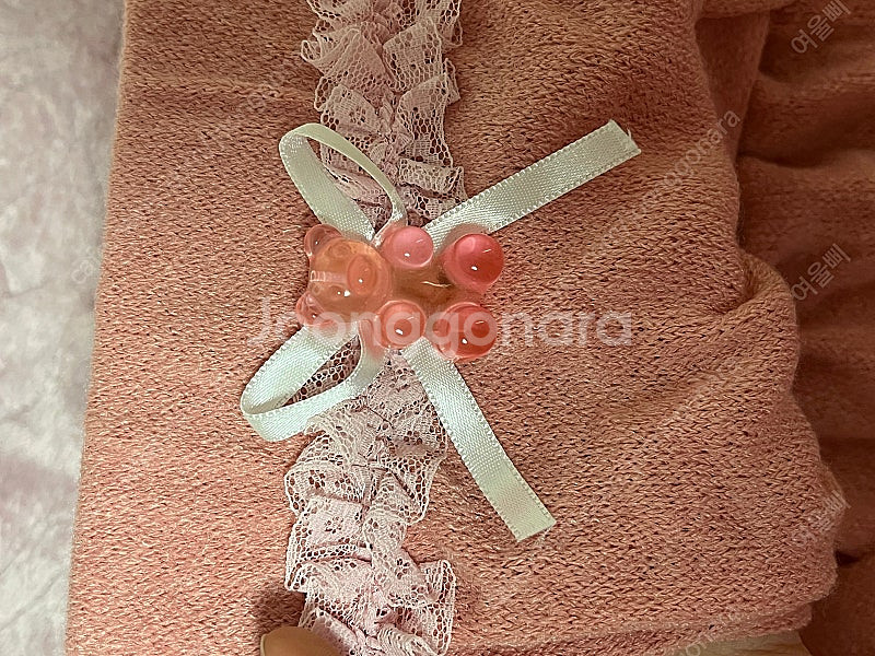 샐먼피스톨즈 레그워머 리폼 핑크 분홍 리본 곰돌이 갸루...--5