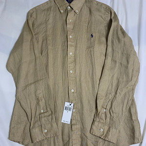 폴로 린넨셔츠 클래식핏 베이지 L사이즈