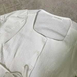 가디건 긴팔 반팔 니트 타이 프루아 브리즈백 화이트