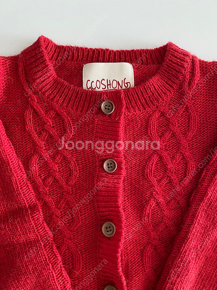꼬숑 가디건 레드(s) cardigan red--8