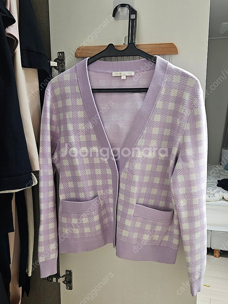 마쥬 깅엄 체크 니트 투피스--0