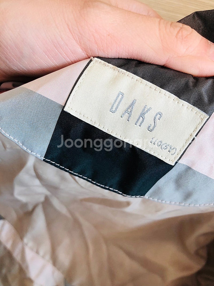 110사이즈 닥스키즈리틀 체크 사파리 트렌치코트 정품--4