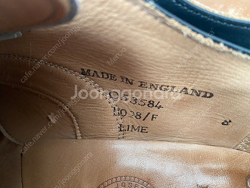 치니(Cheaney) 옥스포드 스트레이트팁 구두 UK8(265-270)--5