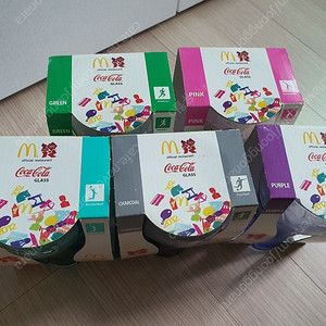 2012 런던 올림픽 맥도날드 코카콜라 컵 5종