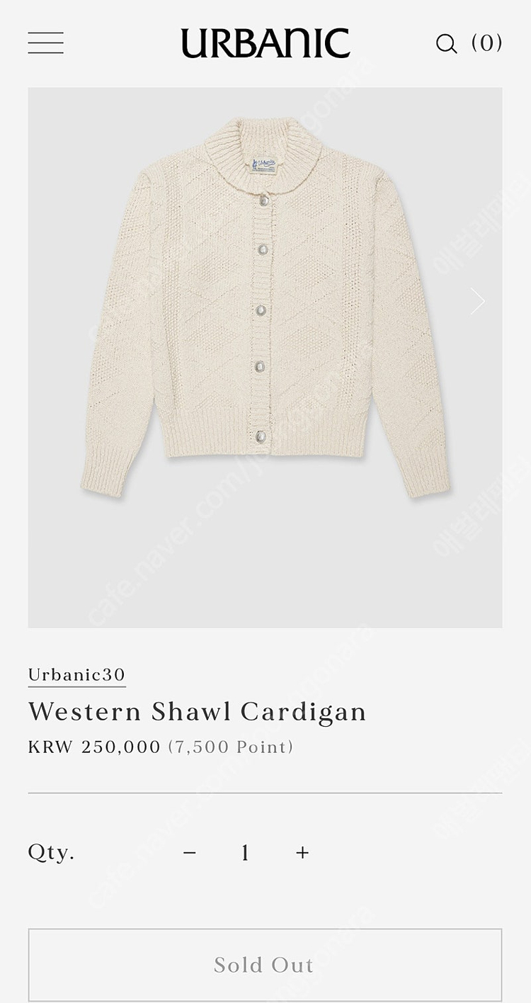 (새상품) Urbanic30 얼바닉 western shawl cardigan--2