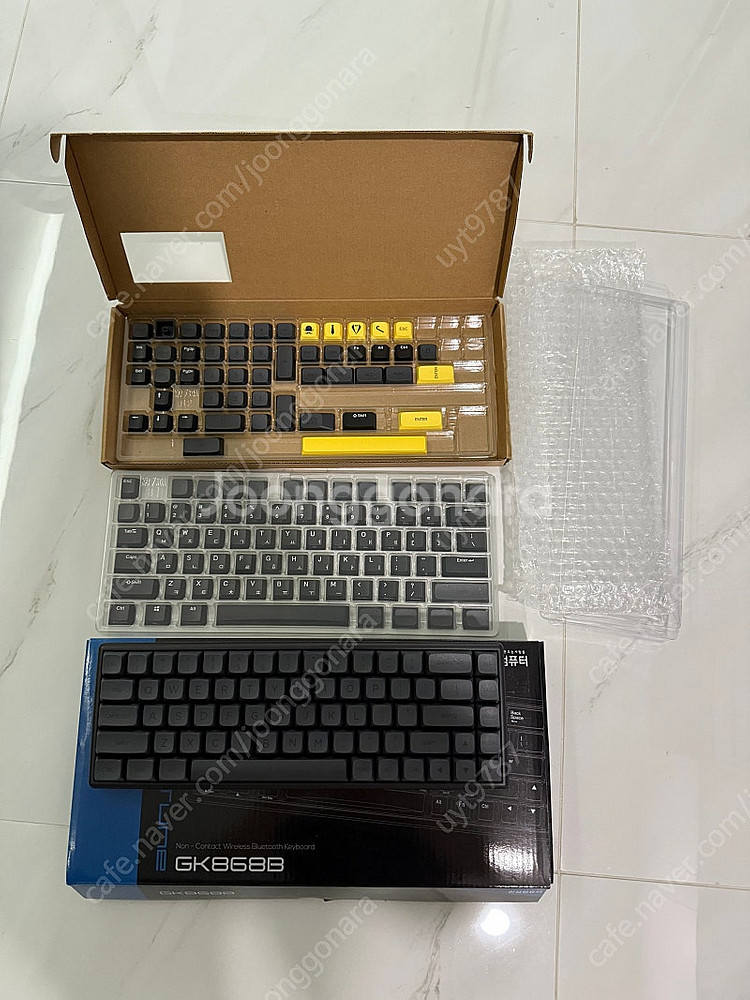 한성 무접점 키보드 GK868B 35g 화이트, 블랙 ...--3