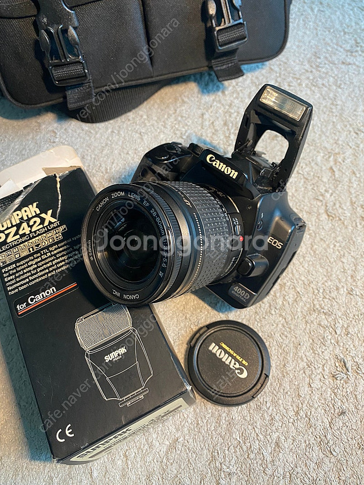 캐논 dslr 400d 28-80 렌즈 풀세트 스트로보...--5
