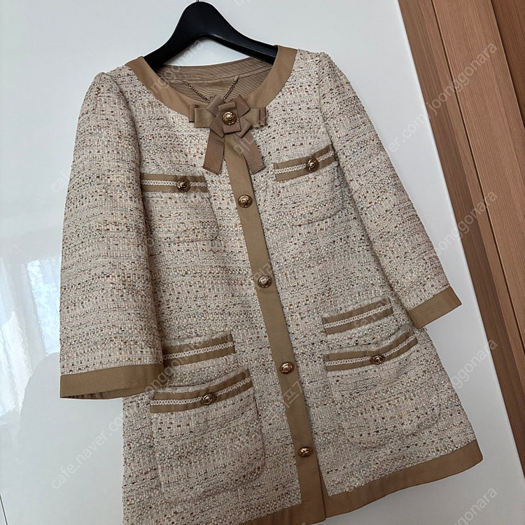 레니본 트위드자켓 결혼식 하객룩 올드머니룩 코코 리본 139000원--2