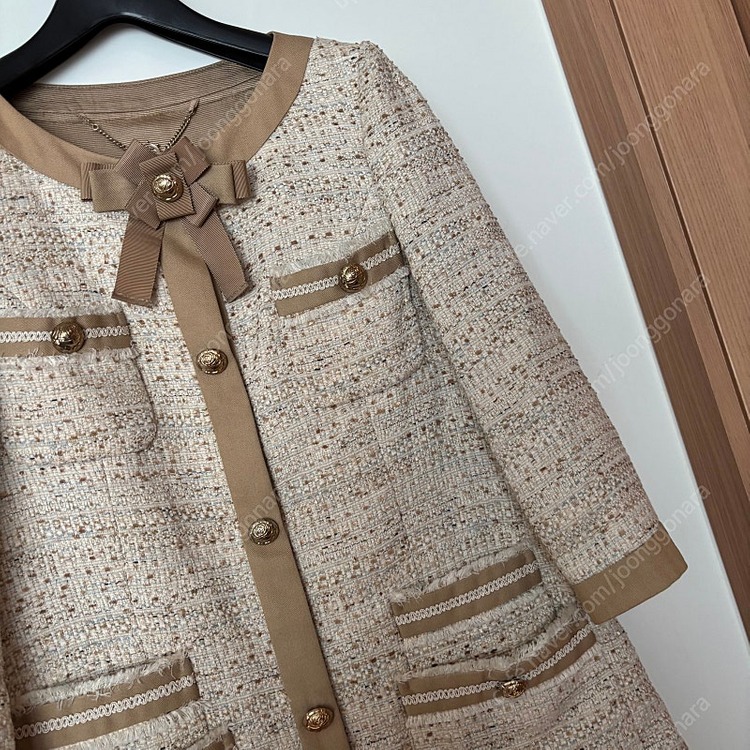 레니본 트위드자켓 결혼식 하객룩 올드머니룩 코코 리본 139000원--3