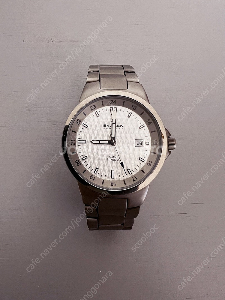 스카겐 SKAGEN 쿼츠 티타늄 시계 판매합니다.--2