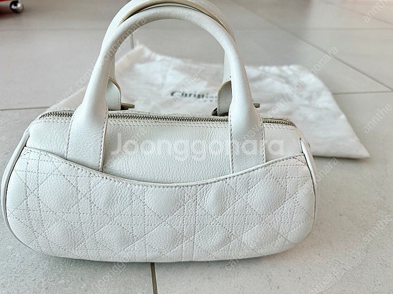 정품) Dior 디올 까나쥬 토트백 - 스몰, 화이트--5