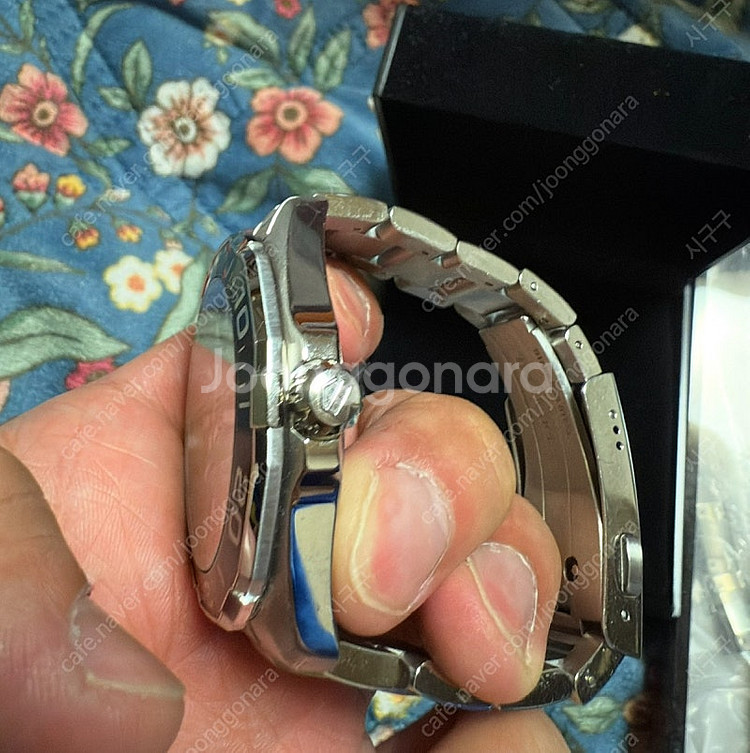 태그호이어 아쿠아레이서 43mm 쿼츠 흑판 시계--2